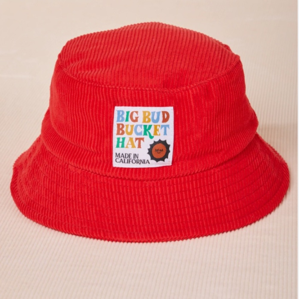 Big Bud Press corduroy bucket hat red new one size